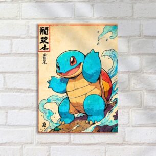 Quadro Decorativo Squirtle Onda Tradicional