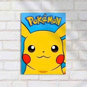 Quadro Decorativo Pikachu Feliz Pokemon