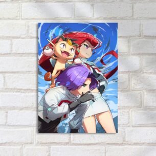 Quadro Decorativo Equipe Rocket Anime Personagens