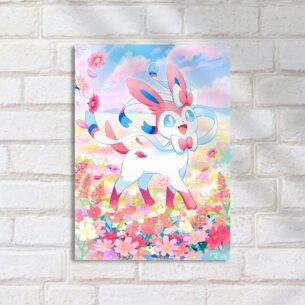 Quadro Decorativo Sylveon Campo Flores