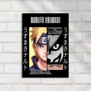 Quadro Decorativo Naruto Uzumaki Kyuubi Comic