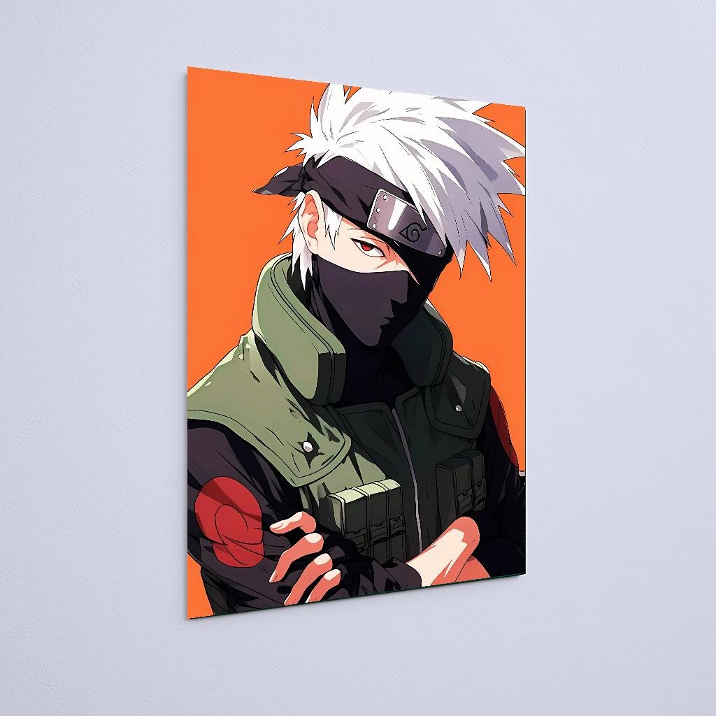 Quadro Decorativo Kakashi Naruto Anime Laranja - Imagem 2