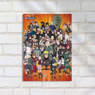 Quadro Decorativo Naruto Shippuden Personagens Grupo