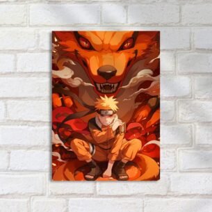 Quadro Decorativo Naruto Kurama Pose Energia