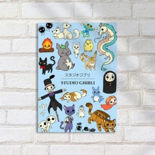 Quadro Decorativo Studio Ghibli Personagens Fofos