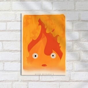 Quadro Decorativo Calcifer Olhos Laranja Fogo