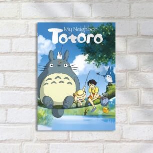 Quadro Decorativo Totoro Pescando Na Arvore