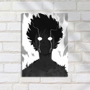 Quadro Decorativo Mob Psycho Silhueta Aura