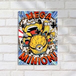 Quadro Decorativo Mega Minion Amarillo Quadrinhos