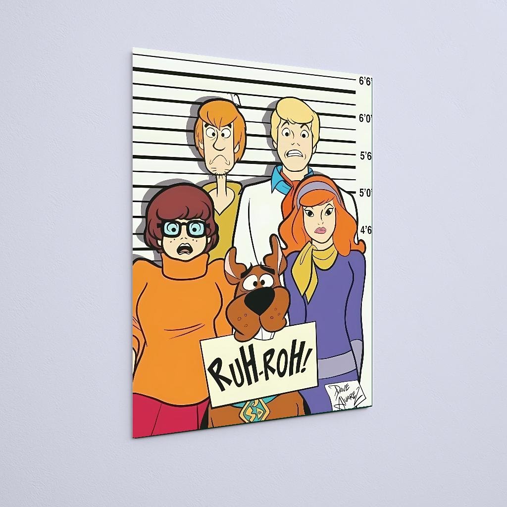 Quadro Decorativo Scooby Doo Personagens Lineup - Imagem 2