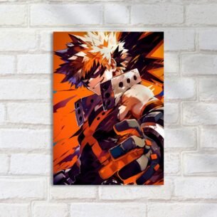 Quadro Decorativo Bakugo Explosao Anime Dinamico