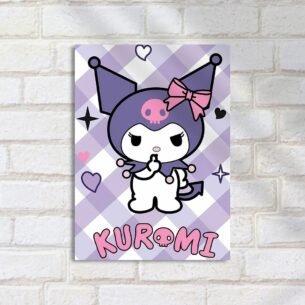 Quadro Decorativo Kuromi Cute Cartoon