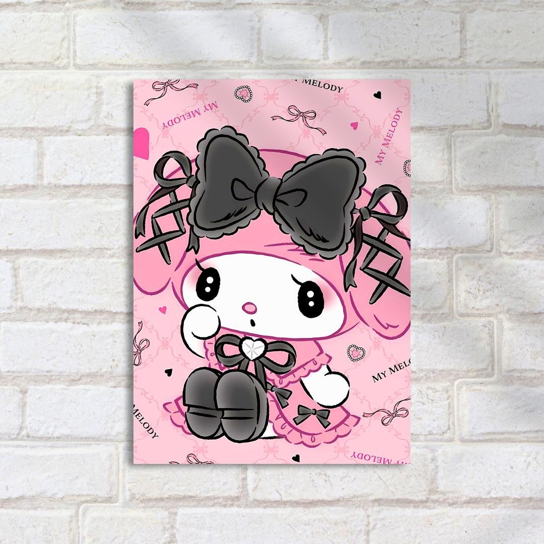 Quadro Decorativo My Melody Laco Preto