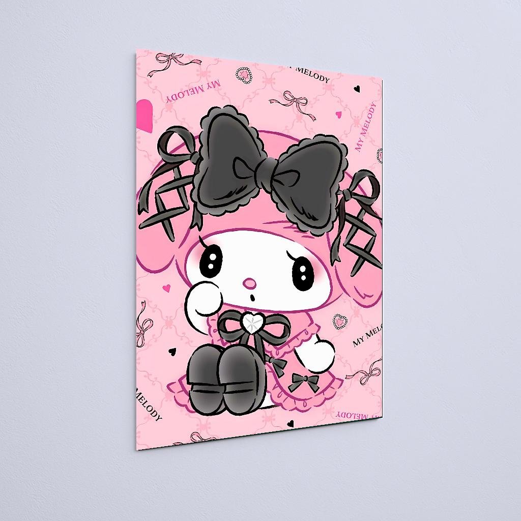 Quadro Decorativo My Melody Laco Preto - Imagem 2