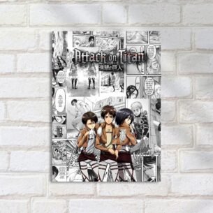 Quadro Decorativo Attack On Titan Personagens