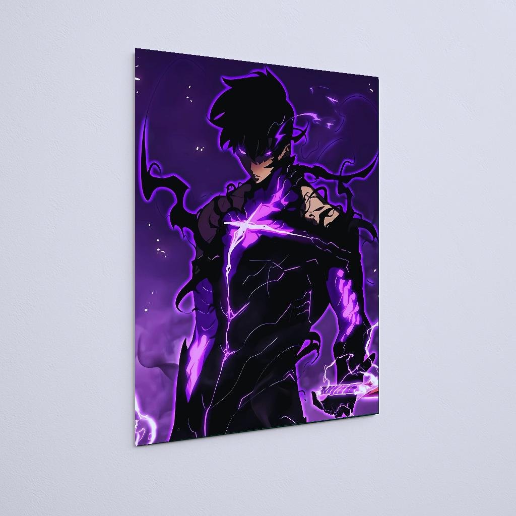 Quadro Decorativo Personagem Anime Aura Roxa - Imagem 2