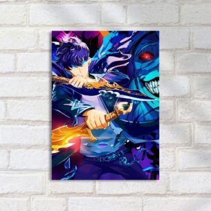 Quadro Decorativo Guerreiro Espada Magica Monstro