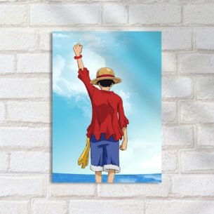 Quadro Decorativo Luffy Chapeu De Palha Mar One Piece