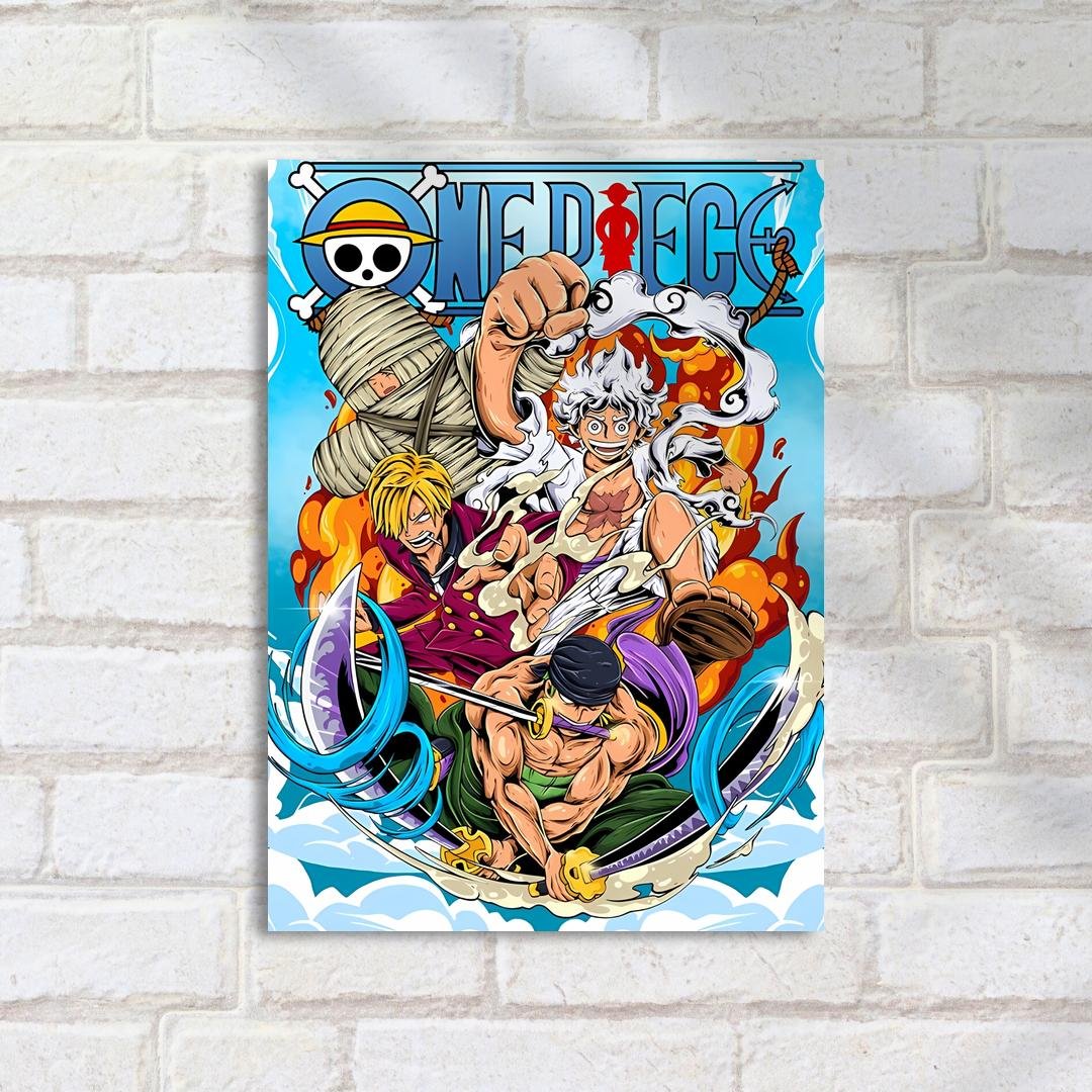 Quadro Decorativo One Piece Luffy Zoro