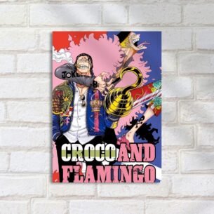 Quadro Decorativo Crocodile E Doflamingo Pose One Piece