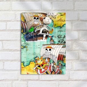 Quadro Decorativo Navio Pirata One Piece