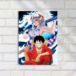 Quadro Decorativo Yamato Luffy Dragao Samurai One Piece