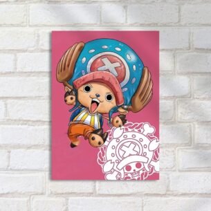 Quadro Decorativo Chopper Saltando Feliz One Piece
