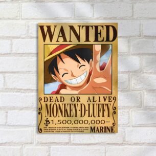 Quadro Decorativo Monkey D Luffy  One Piece Wanted