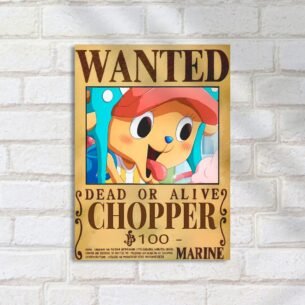 Quadro Decorativo Chopper Cartaz One Piece Wanted