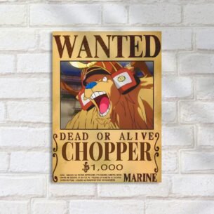 Quadro Decorativo Chopper Cartaz One Piece Wanted 2