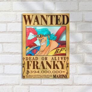 Quadro Decorativo Franky Cartaz One Piece Wanted