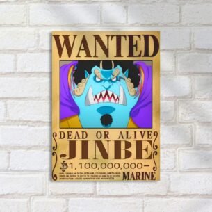 Quadro Decorativo Jinbe Cartaz One Piece Wanted