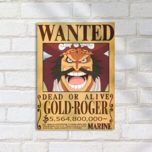Quadro Decorativo Gold Roger Cartaz One Piece Wanted