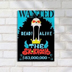 Quadro Decorativo Brook Wanted Poster One Piece Wanted