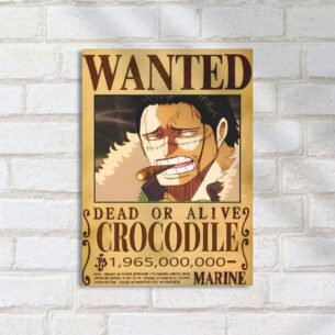 Quadro Decorativo Crocodile Poster One Piece Wanted
