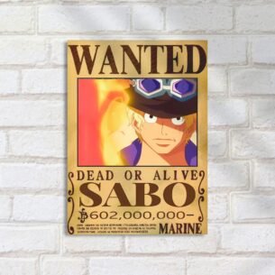 Quadro Decorativo Sabo Cartaz WOne Piece Wanted