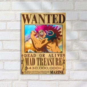 Quadro Decorativo Mad Treasure One Piece Wanted