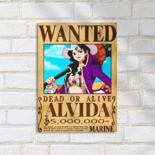 Quadro Decorativo Alvida Cartaz Recompensa One Piece Wanted