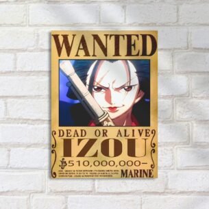Quadro Decorativo Izou Cartaz Recompensa One Piece Wanted