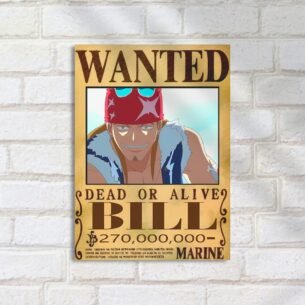 Quadro Decorativo Personagem Recompensa One Piece Wanted