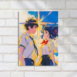 Quadro Decorativo Dupla Anime Encontro Romantico