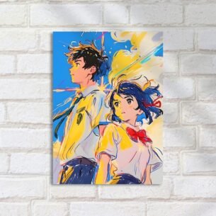 Quadro Decorativo Personagens Anime Olhando Longe