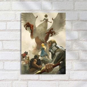 Quadro Decorativo Fantasia Herois Gigante Asa
