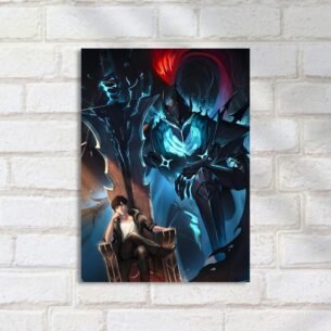 Quadro Decorativo Rapaz Trono Com Guerreiro