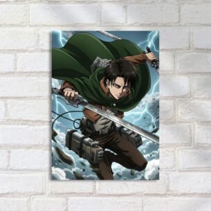 Quadro Decorativo Soldado Voando Com Espadas