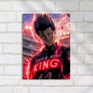 Quadro Decorativo Rei Anime Olhos Vermelhos