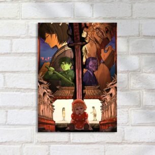 Quadro Decorativo Personagens Anime Samurai Demonios