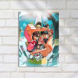 Quadro Decorativo Anime Personagens Grupo Selfie