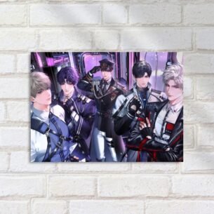 Quadro Decorativo Anime Grupo Personagens Futurista