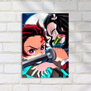 Quadro Decorativo Anime Espadas Luar Demon Slayer
